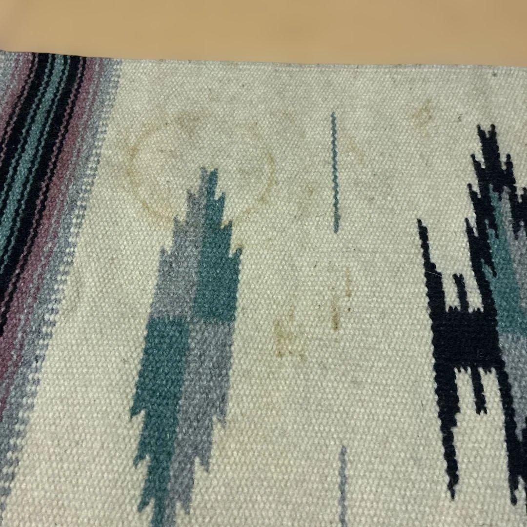 Navajo ナバホ オールド ラグ マット ブラック ベージュ 2pcセット