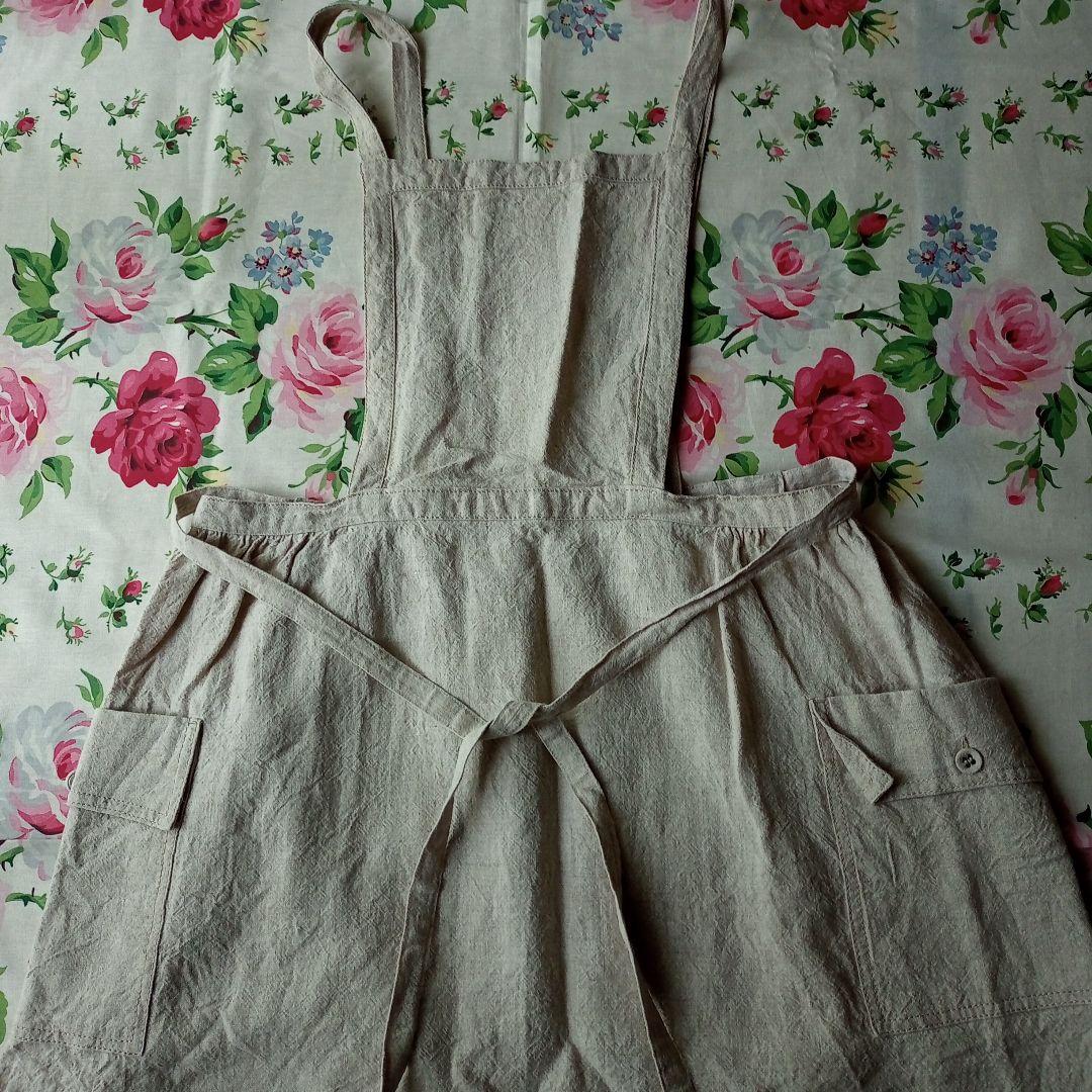 LOISIR　ロワズィール　アデュートリステス　リネン　エプロン　ワンピース