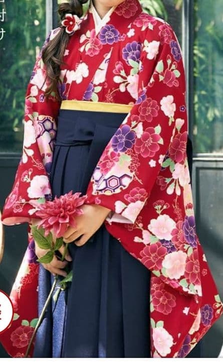 袴セット女の子150cm髪飾り付