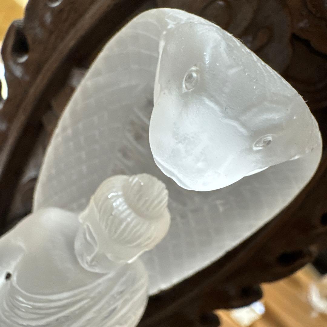 極上品　観音水晶　置物　約12cm
