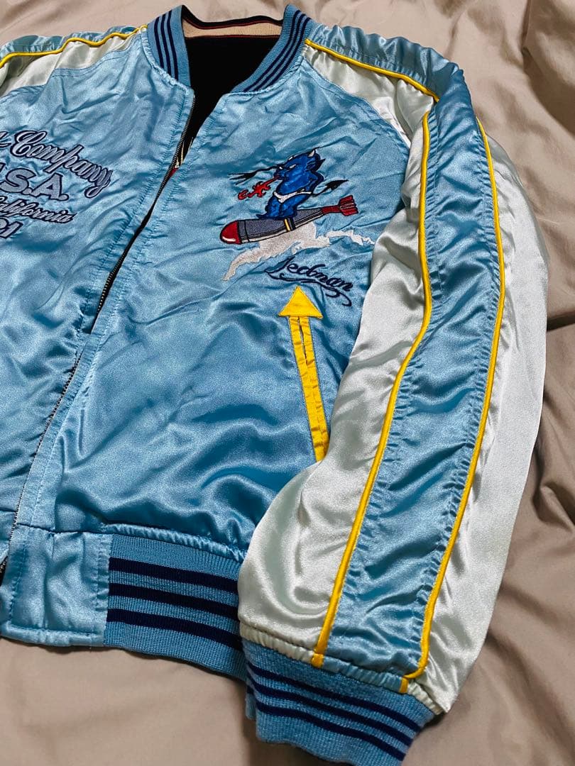 TEDMAN ２面用 日本限定 スカジャン　龍　別珍　サテン