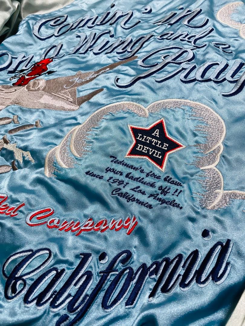 TEDMAN ２面用 日本限定 スカジャン　龍　別珍　サテン