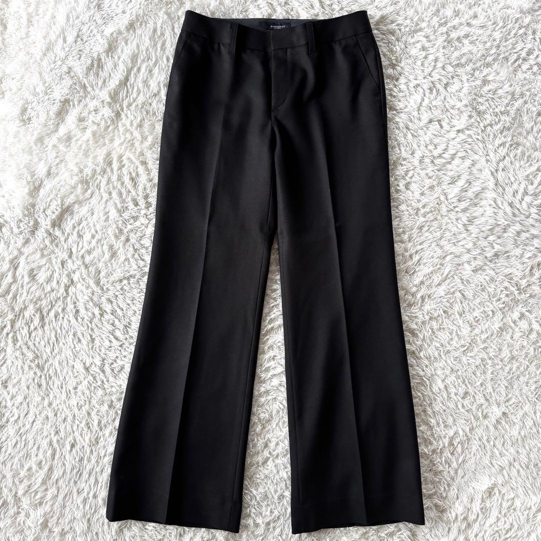 極美品　バーバリーロンドン パンツスーツ シルク　ノバチェック ホースロゴ　黒