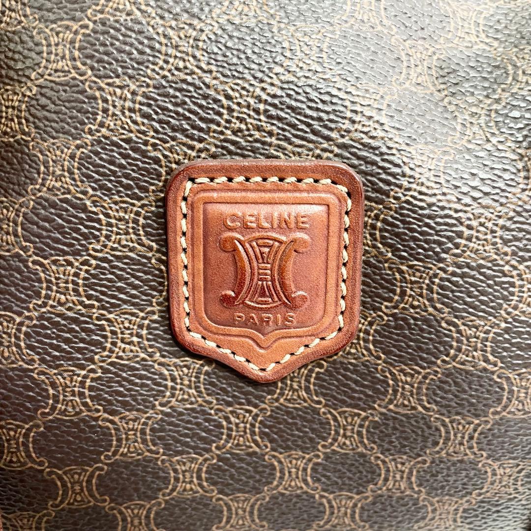 セリーヌ マカダム ハンドバッグ ミニボストンバッグ 筒型 大容量 多機能 ロゴ