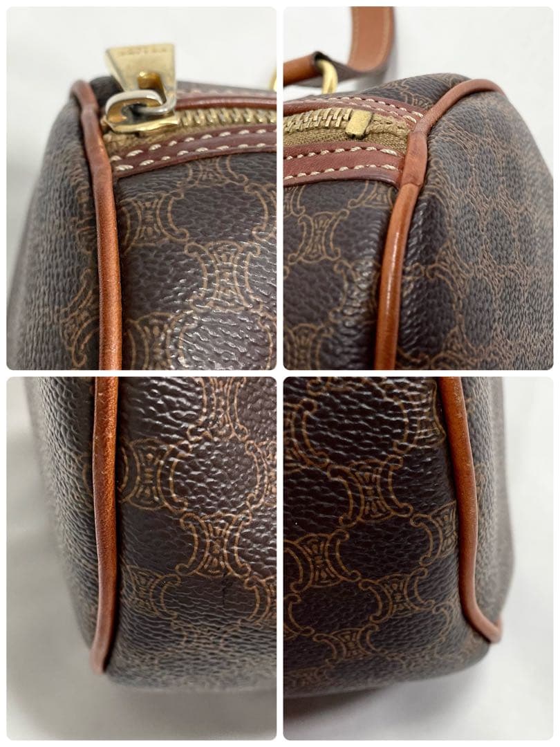 セリーヌ マカダム ハンドバッグ ミニボストンバッグ 筒型 大容量 多機能 ロゴ