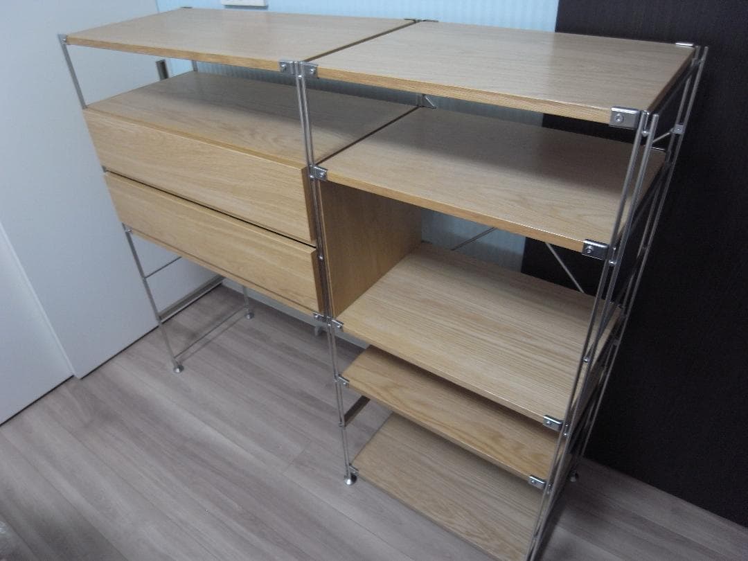 【MUJI 無印良品】ステンレスユニットシェルフ 全幅140cm 全高120cm