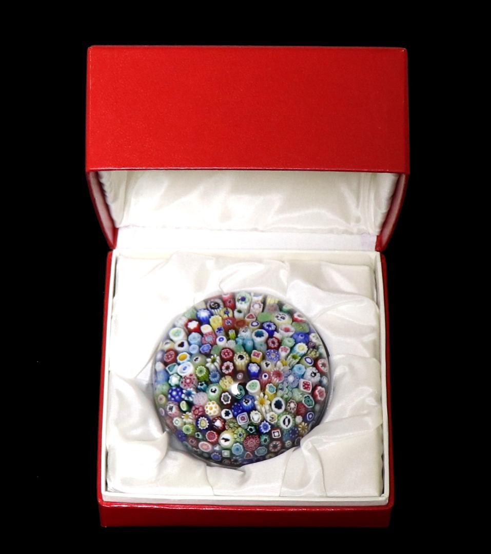 オールド・バカラ 激レア 12星座と花の絨毯 ペーパーウェイト 箱付き 千の花