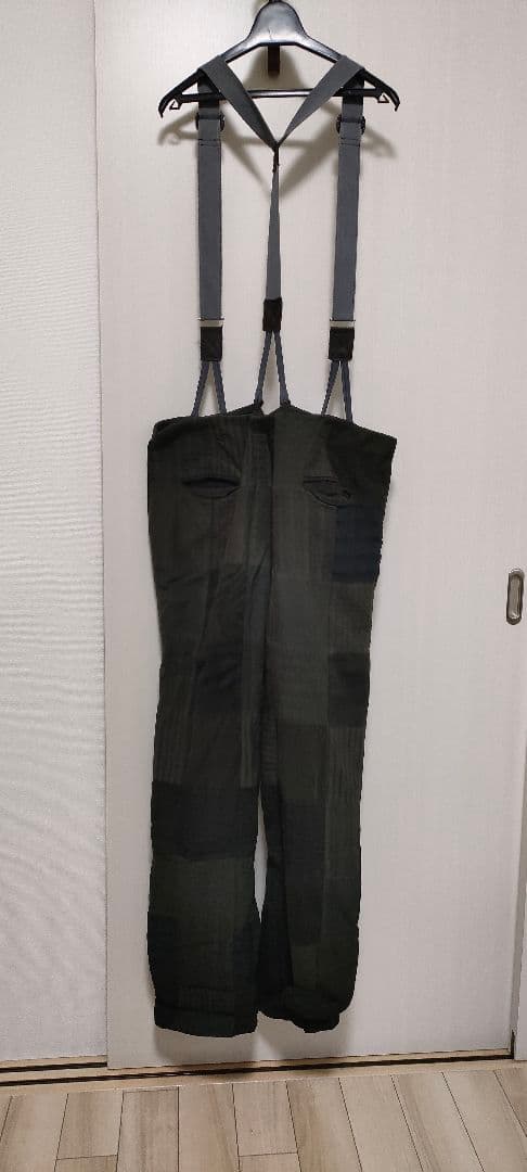 16aw Geoffrey.B.Small パッチワークサスペンダーパンツ