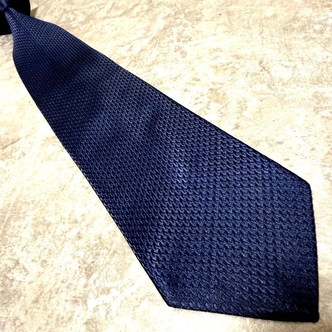 【✨極美品✨】FENDI フェンディ ネクタイ ソリッド ネイビー 無地 希少