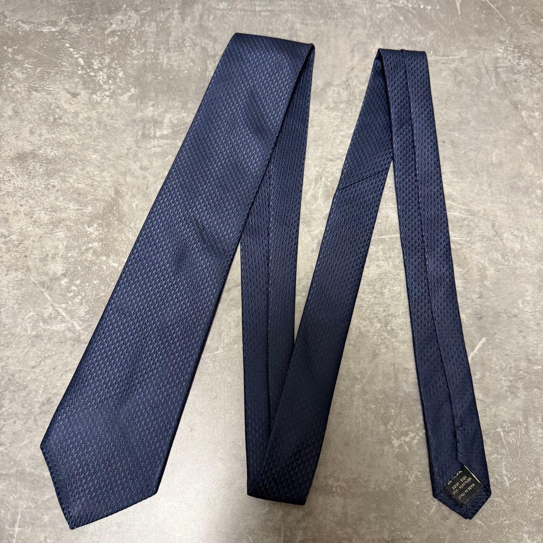 【✨極美品✨】FENDI フェンディ ネクタイ ソリッド ネイビー 無地 希少