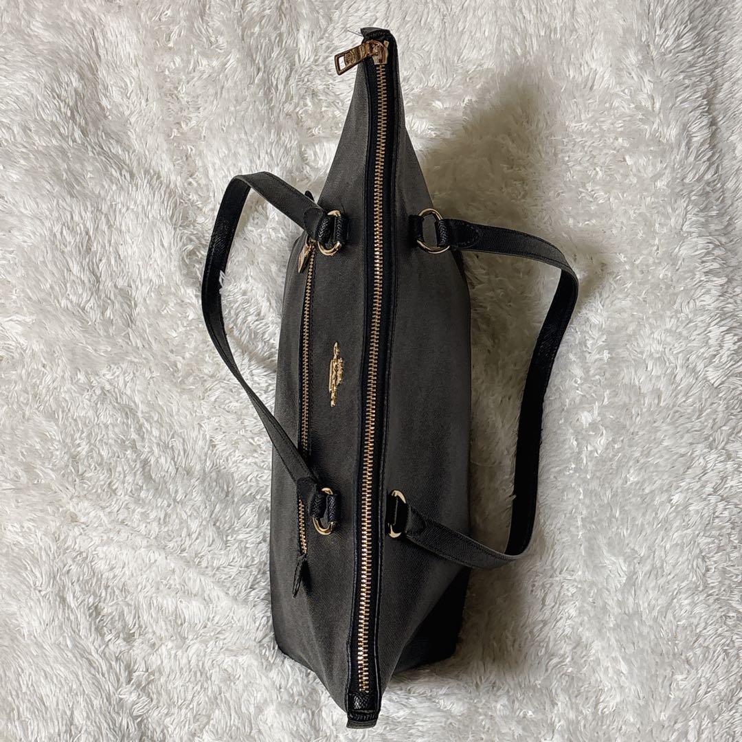 COACH コーチ トートバッグ F79608 レザー ブラック A4収納可
