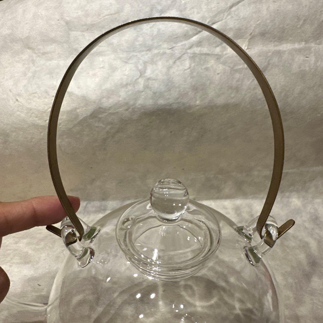 ガラスポット（日ノ出化学製作所） 真鍮持ち手（M）