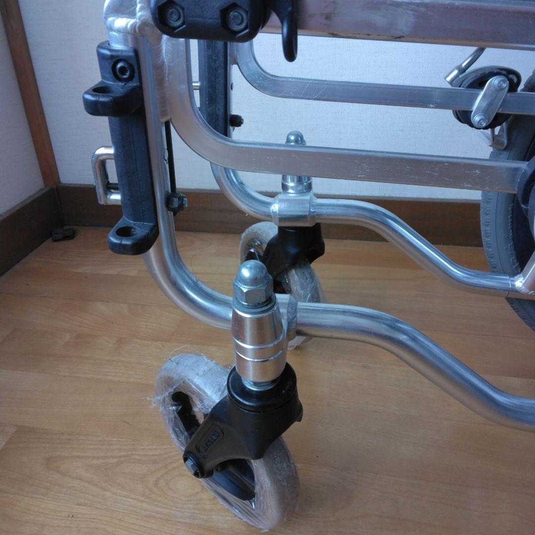 多機能　腰ベルト付き　介助用　車椅子　松永　折り畳み　背折れ