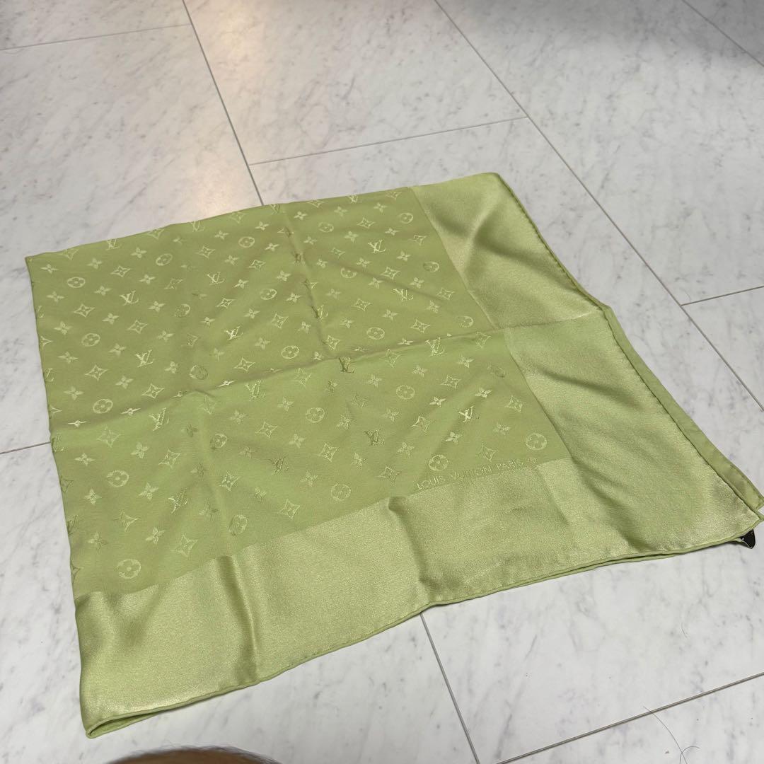Louis Vuitton モノグラム スカーフ ライトグリーン　黄緑