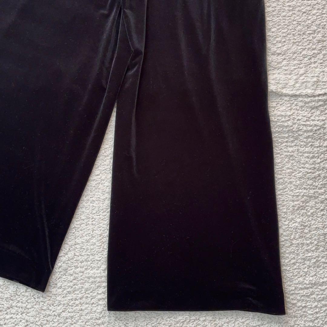 アンシェヌマン ベロア オーバーオール サロペット 黒 定価約3万円 ブラック