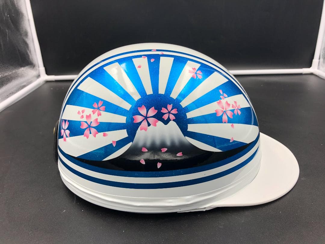 コルク半　カスタム　富士日章　マジック　ホワイトブルー　ラメ　桜　高級クリヤ