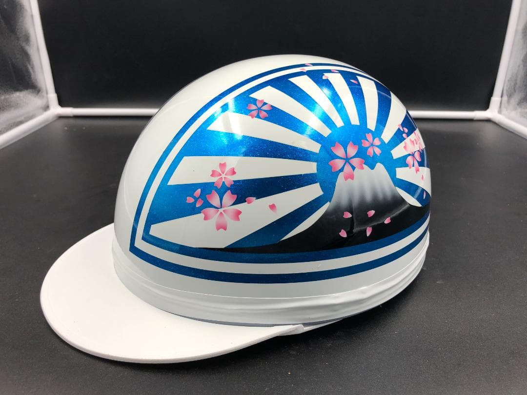 コルク半　カスタム　富士日章　マジック　ホワイトブルー　ラメ　桜　高級クリヤ