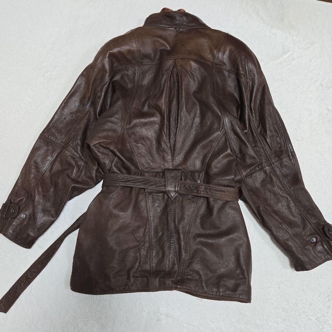 marc buchanan　ノーカラー　レザー　ファー　pelle pelle