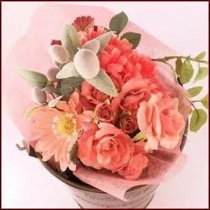 アーティフィシャルフラワー高級造花 ☆　ピンクレッド系 花束