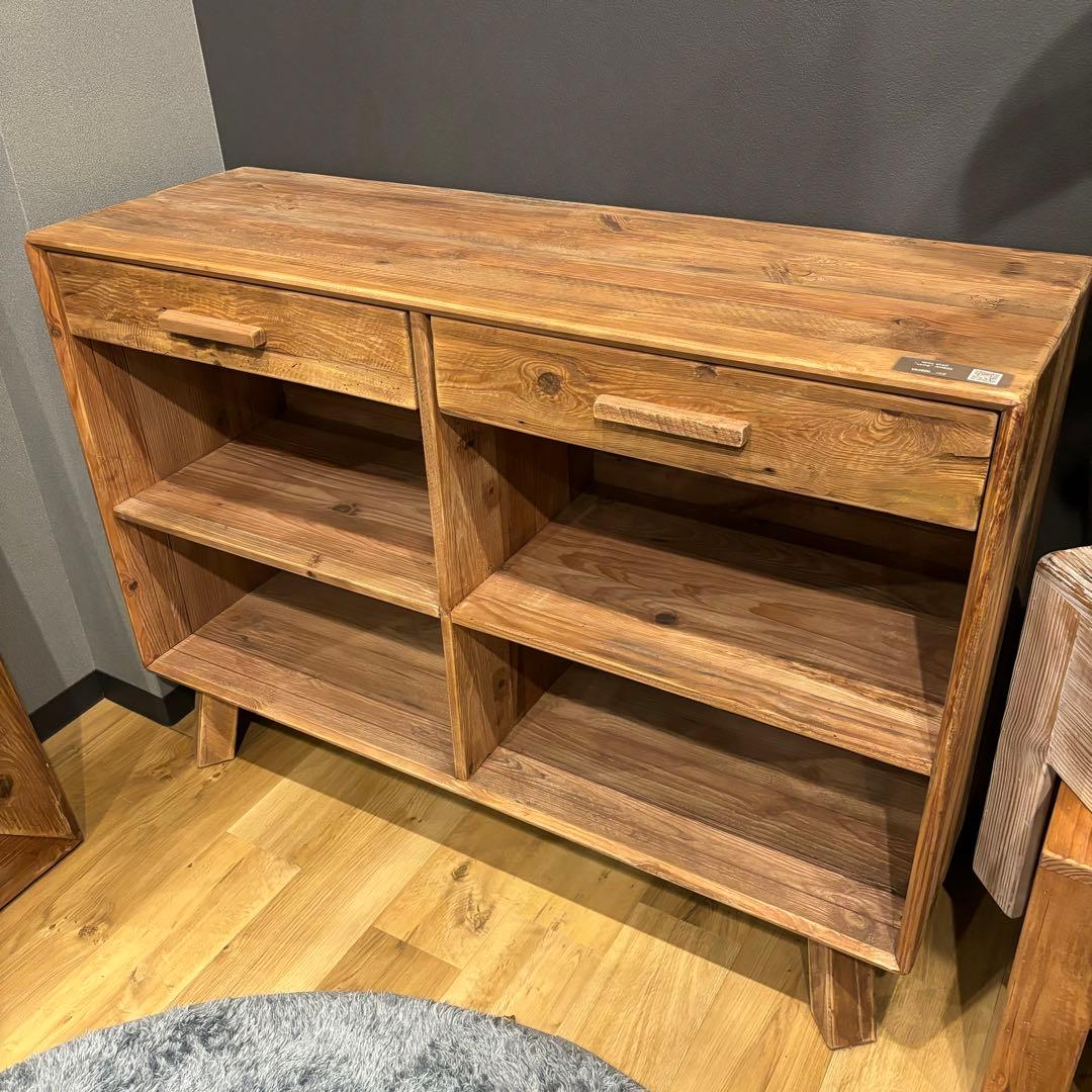 木製シェルフ　サイドボード　ナチュラル　アンティーク　飾り棚　古材　古木　天然木