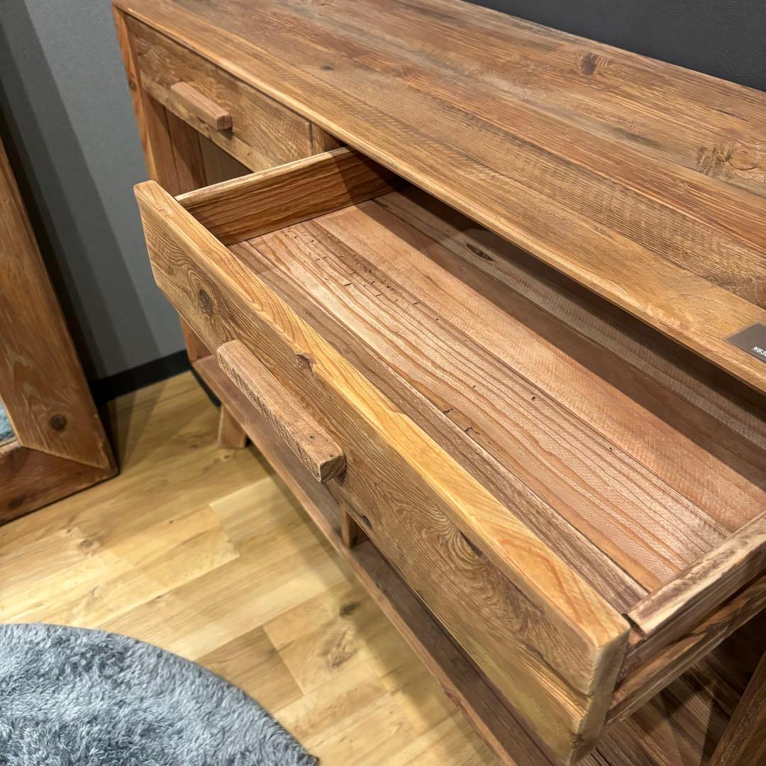 木製シェルフ　サイドボード　ナチュラル　アンティーク　飾り棚　古材　古木　天然木