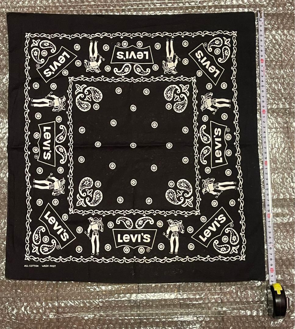 稀少 Levi's バンダナ 黒 ヴィンテージ サドルマン