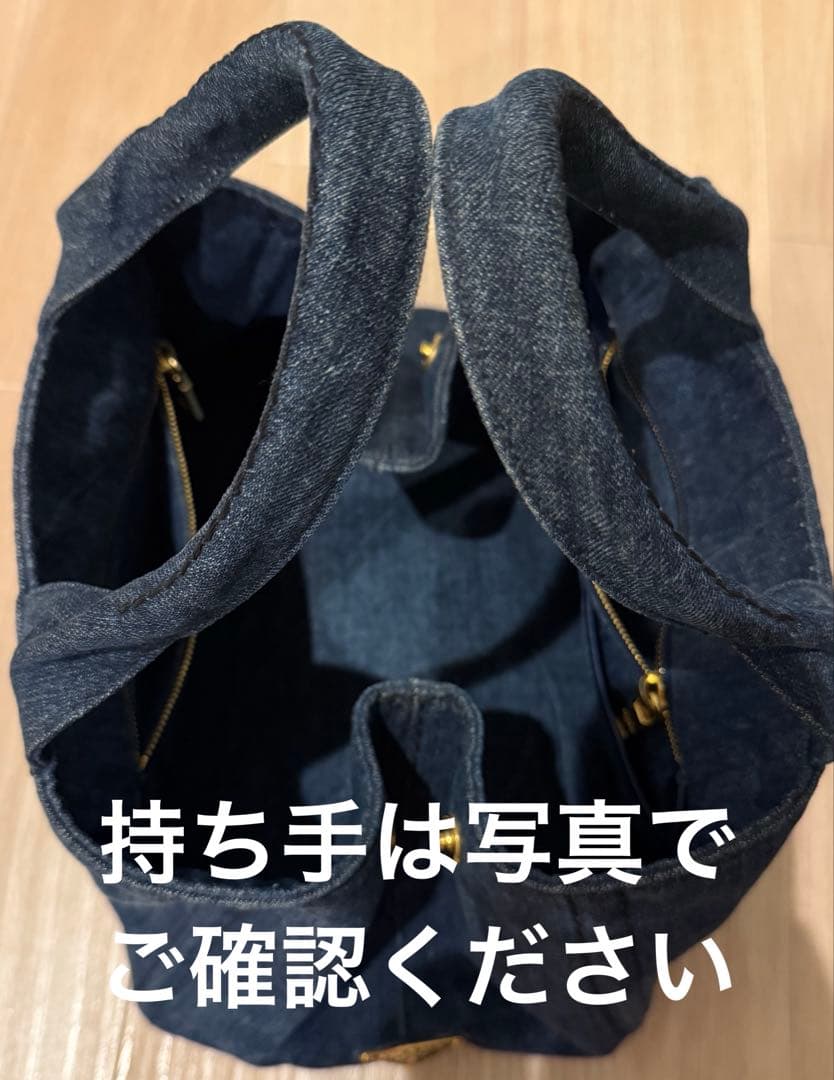 おにく様　PRADAプラダ　カナパ　トートバッグ　デニム　新品同様