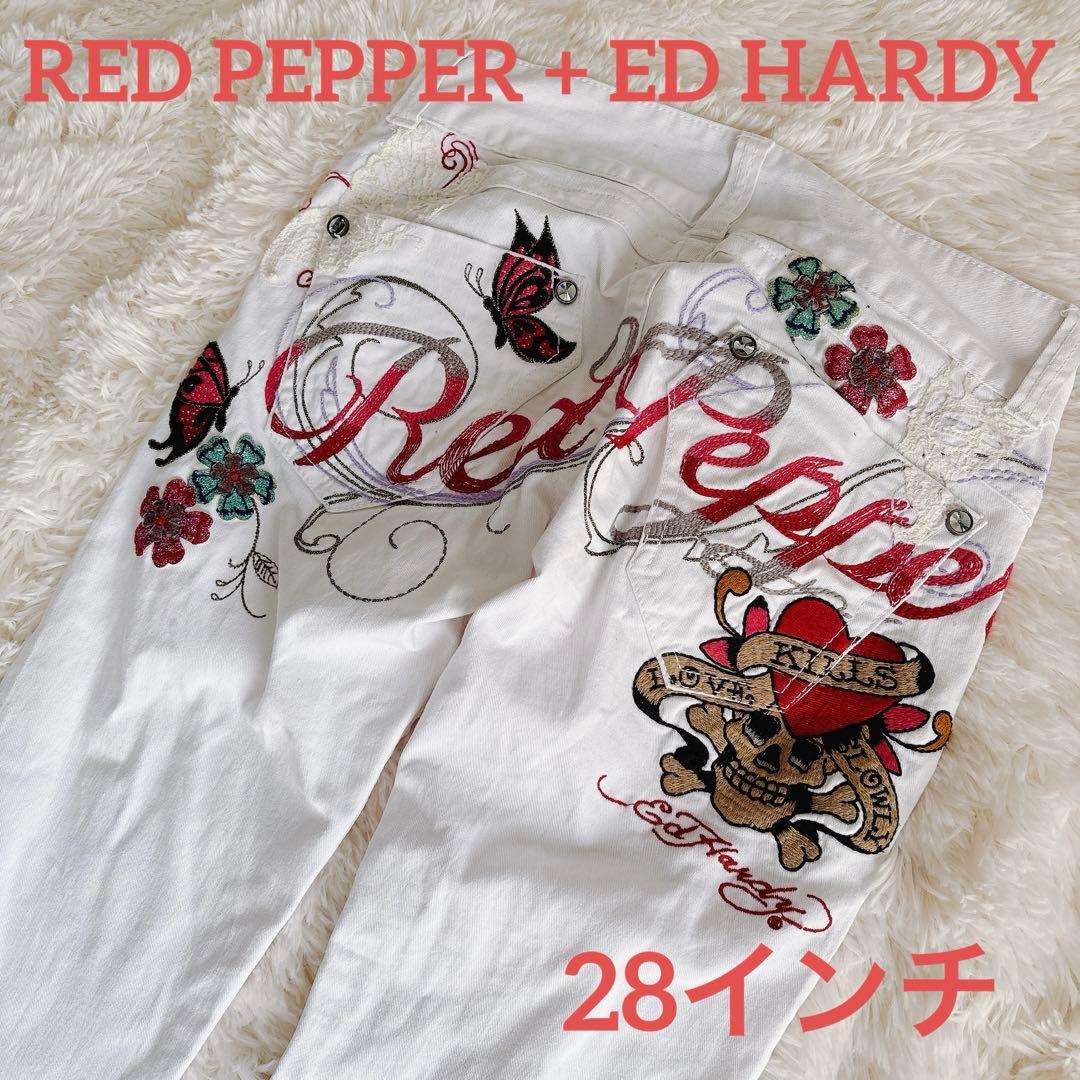 RED PEPPER + ED HARDYエドハーディコラボジーンズ　28インチ