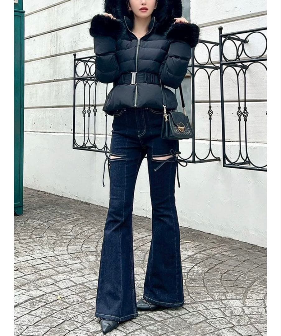 resexxy カットアウトリボンデニム