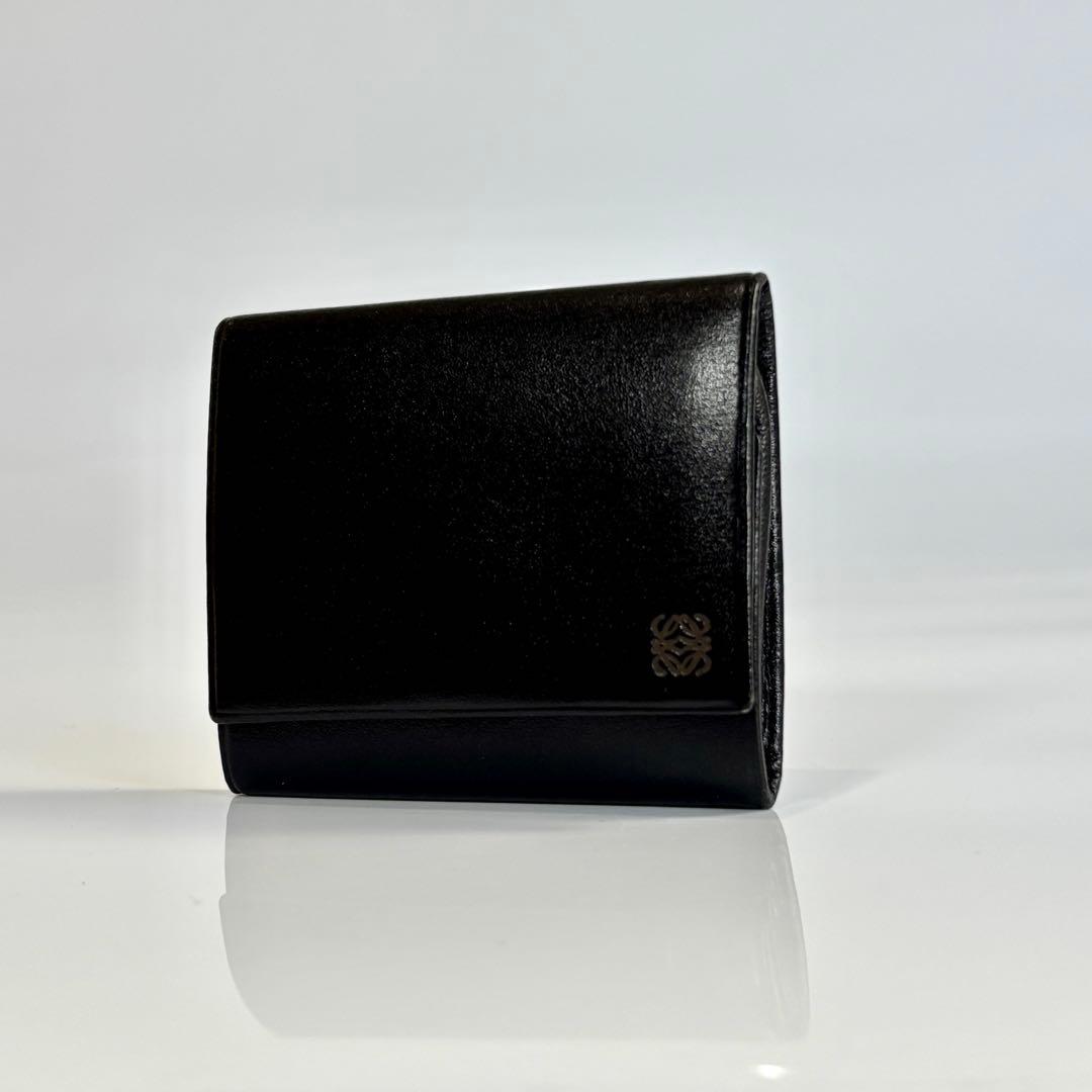 美品 LOEWE ロエベ アナグラム ケース 小銭入れ ミニ財布 レザー