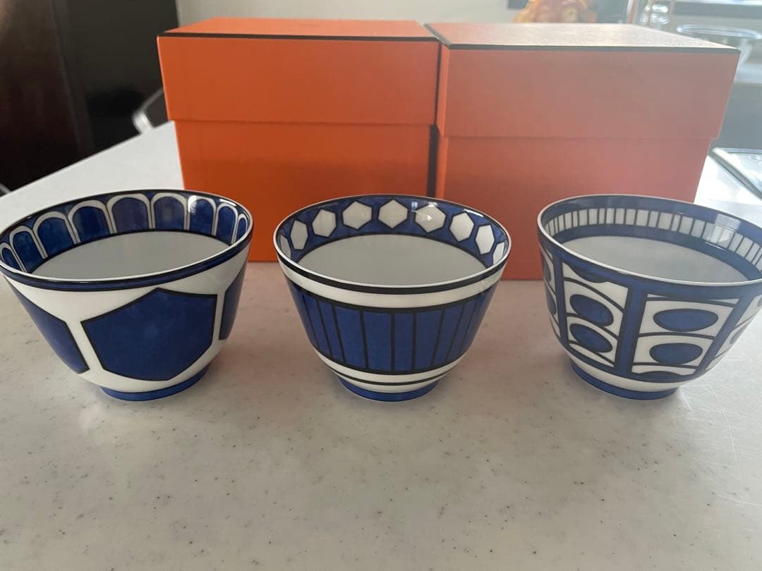 ブルーダイユール　ラージボウル　エルメス　hermes 3個　未使用　廃盤