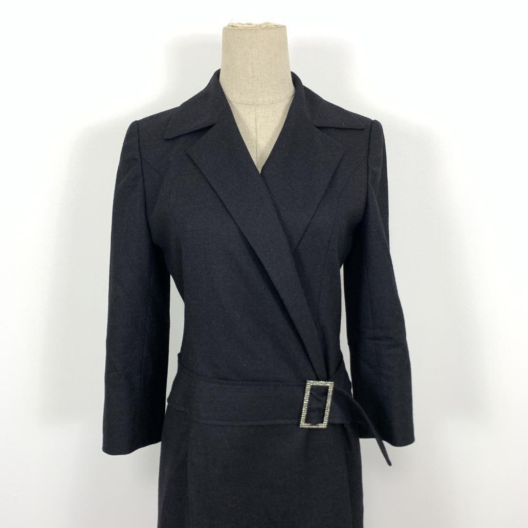 LA7864 フォクシーブティック ウール チェスターコート グレー 42