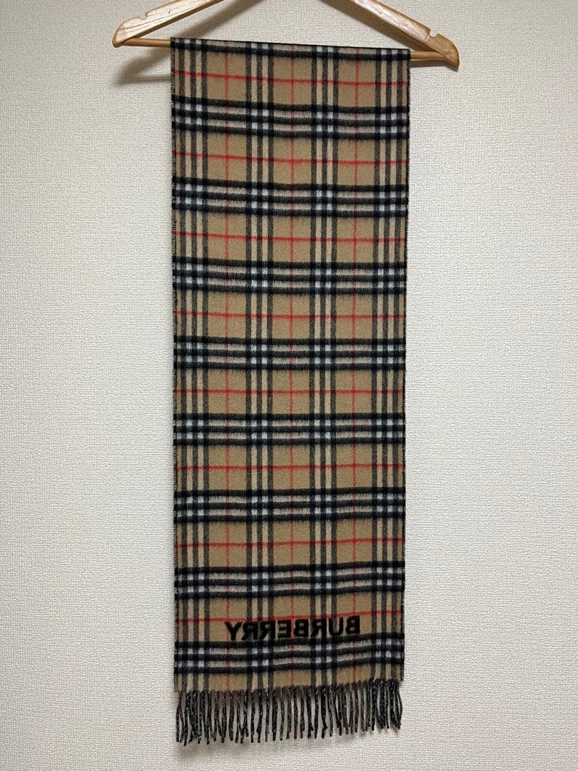 BURBERRY　バーバリー　マフラー　カシミア100％　未使用に近い