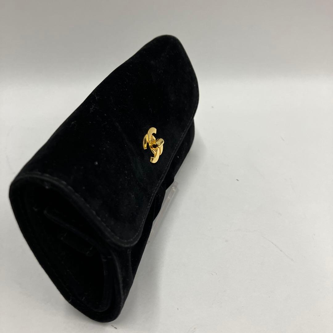 CHANEL シャネル ブラシケース ベロア ゴールド金具