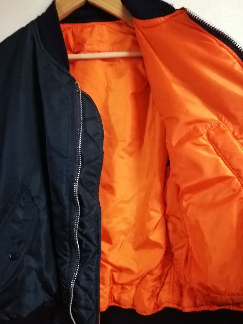 alpha アルファ　usa製　ma-1　ネイビー