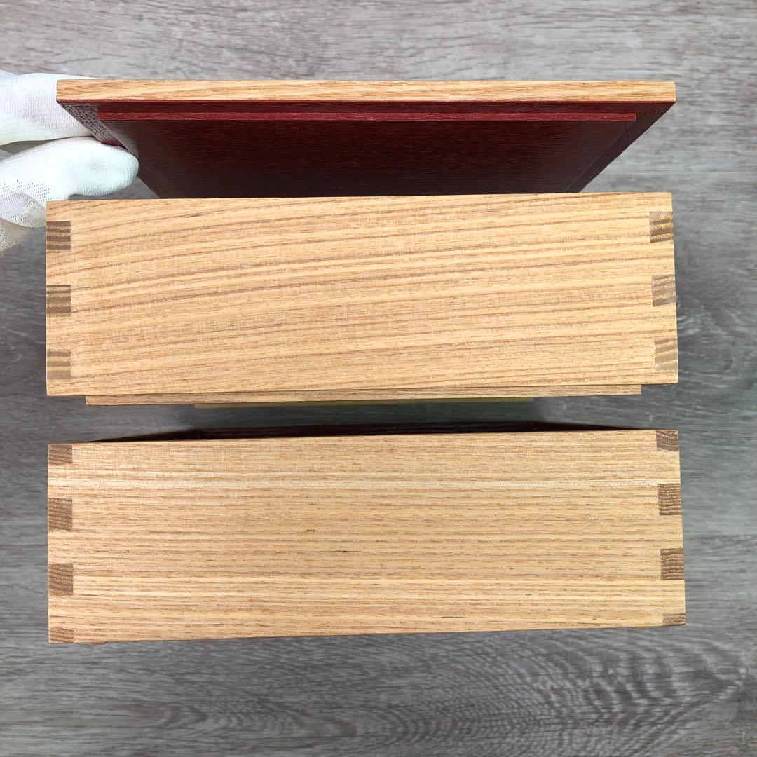松屋漆器店 重箱 白木塗タモ6.0 二段 6寸 内朱 日本製 匿名配送