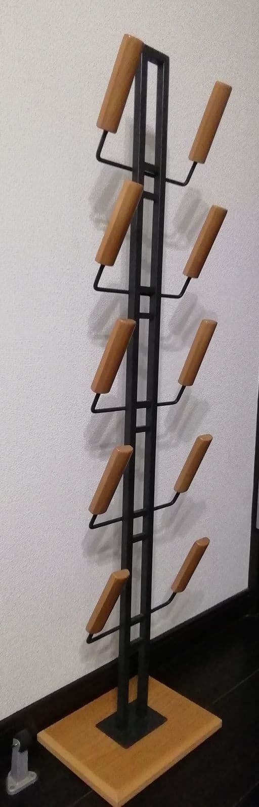 スリッパラック　　スリッパ立て　　木製　アイアン