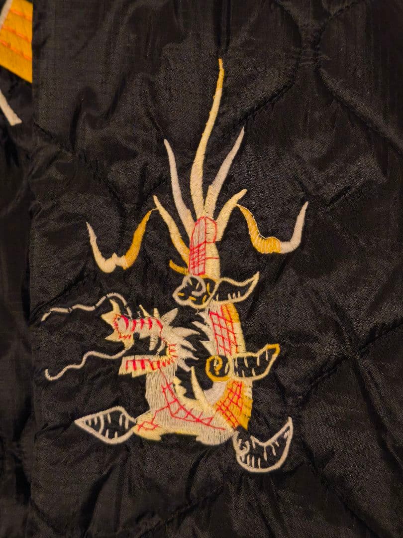 TAILOR 東洋 ブラック スカジャン L　キルティング