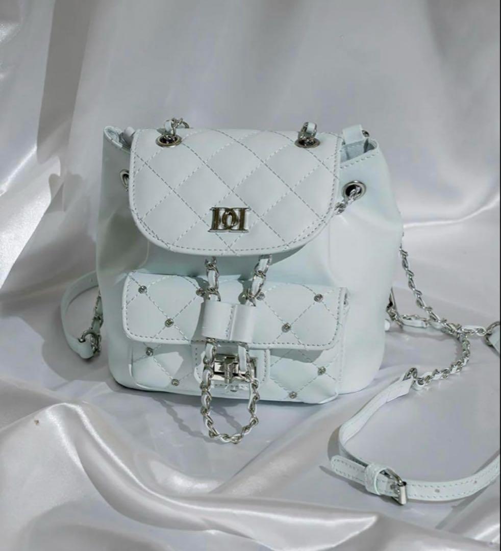 Darich ダーリッチ　キルティングビジューミニリュック　sax