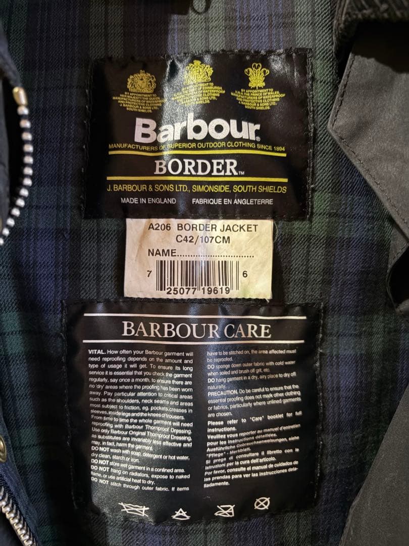 Barbour BORDE ヴィンテージ　フード付