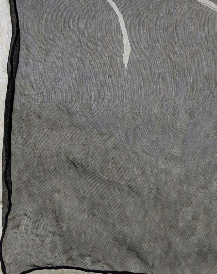 CHANEL　シフォン花柄スカーフ❦