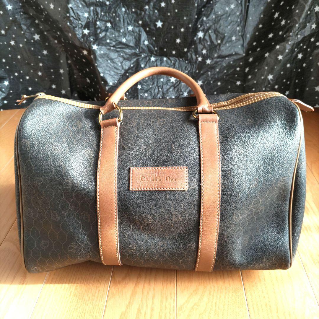 Christian Dior ボストンバッグ 中型 美品　ハニカム柄