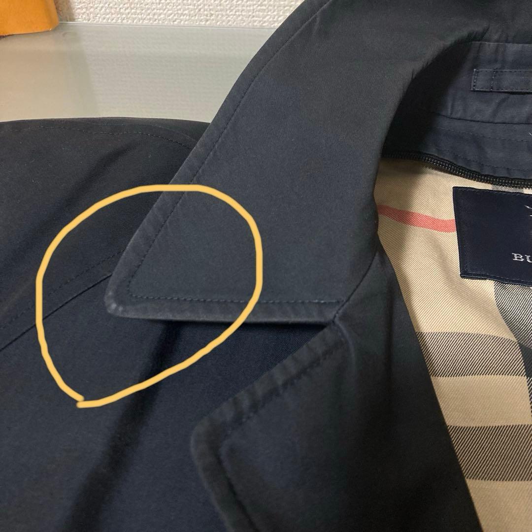 バーバリー Burberry ネイビー 紺 コート ライナー付き メンズ