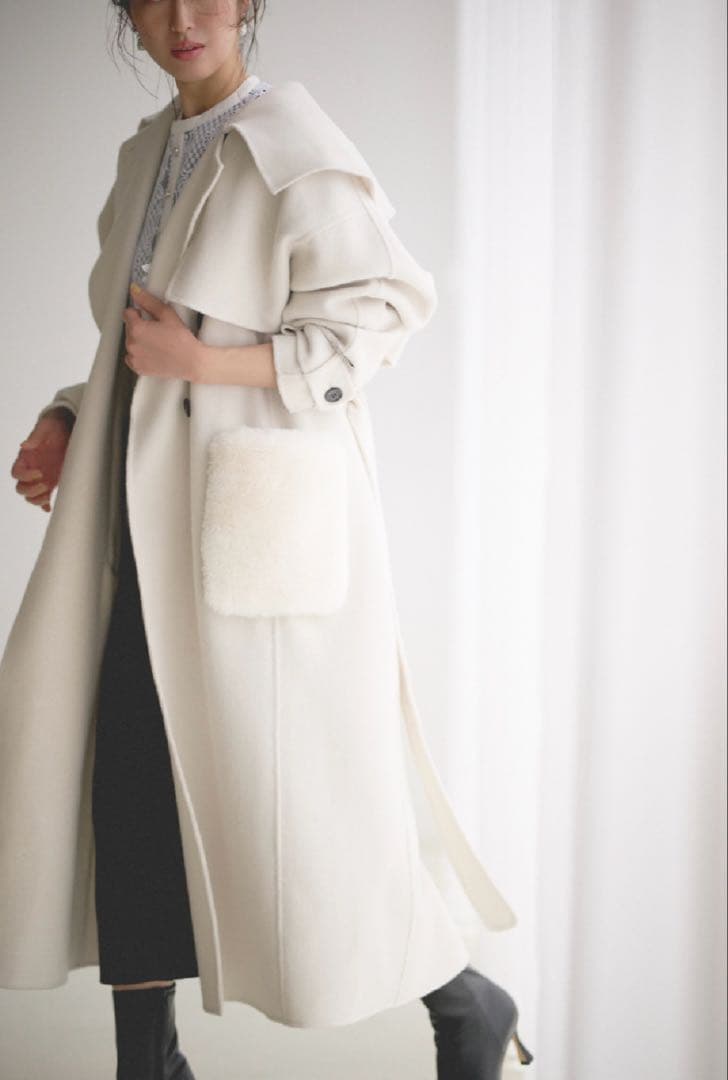 セルフォード　CELFORD 3way リバートレンチコート　白