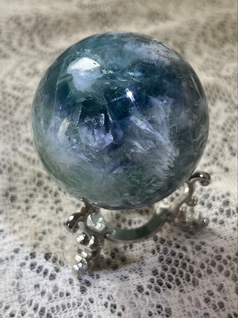 フェザーブルーフローライト　スフィア