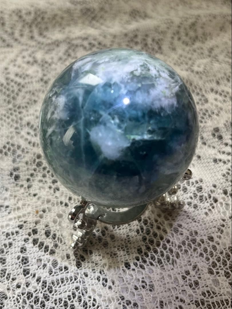 フェザーブルーフローライト　スフィア