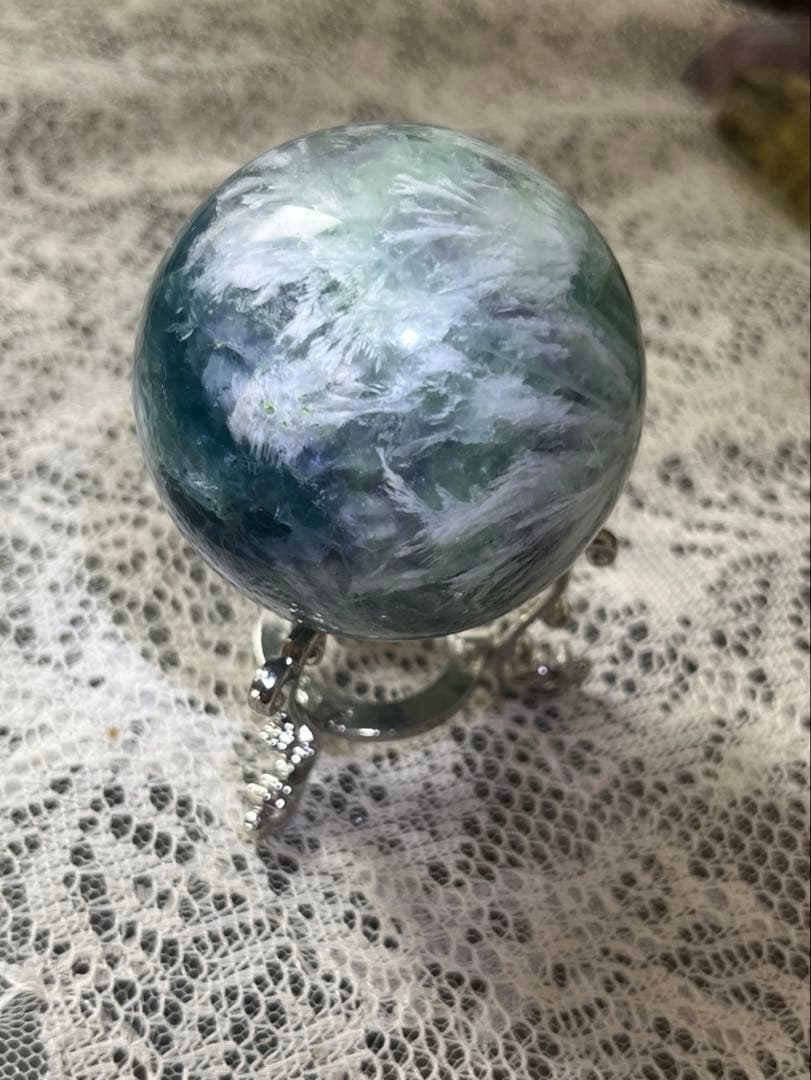 フェザーブルーフローライト　スフィア