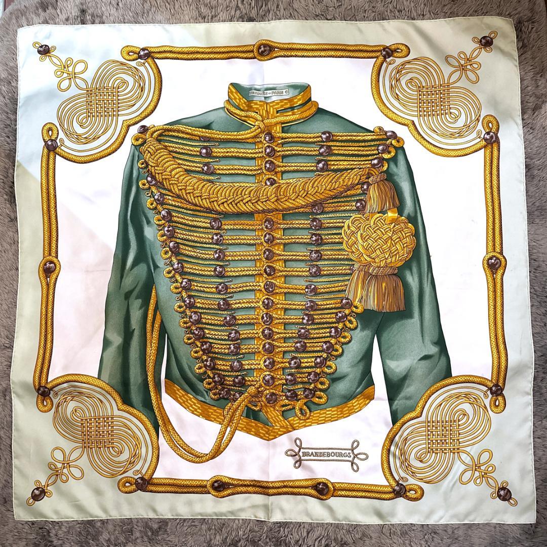 Hermès　スカーフ　カレ90　BRANDEBOURGS　シルク　HR0780