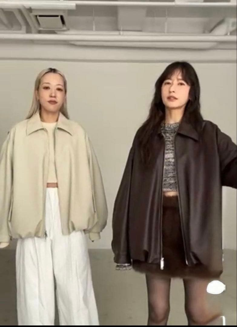 【新品タグ付】CLANE FAKE LEATHER BALLOON JACKET