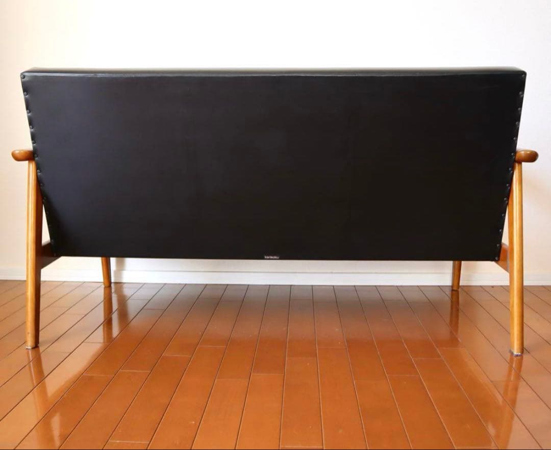 カリモクのKチェア 2シーター スタンダードブラック